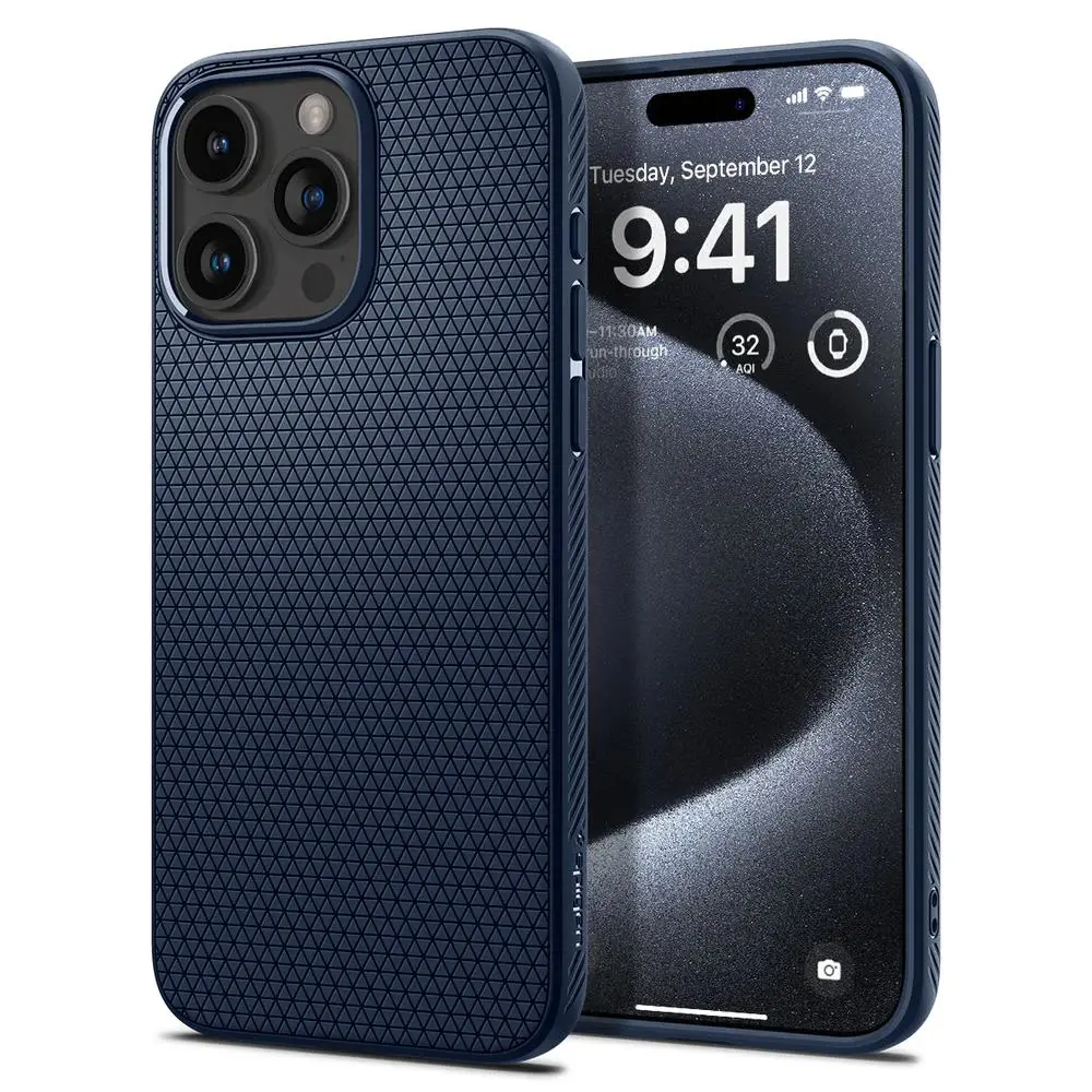 Etui Spigen Liquid Air do iPhone 15 Pro Niebieski