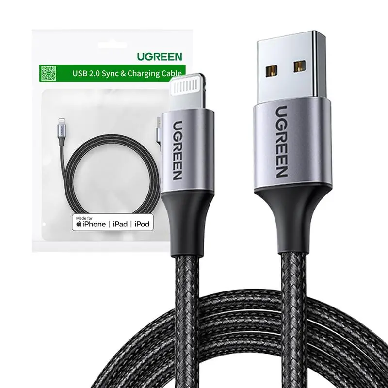 Kabel UGREEN Lightning do USB 2,4A US199 2m Czarny