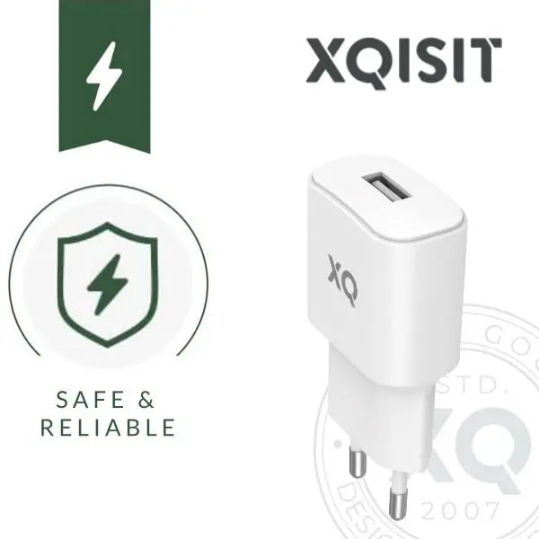 Ładowarka sieciowa Xqisit USB A 2,4 A Biały