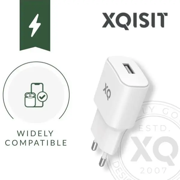 Ładowarka sieciowa Xqisit USB A 2,4 A Biały