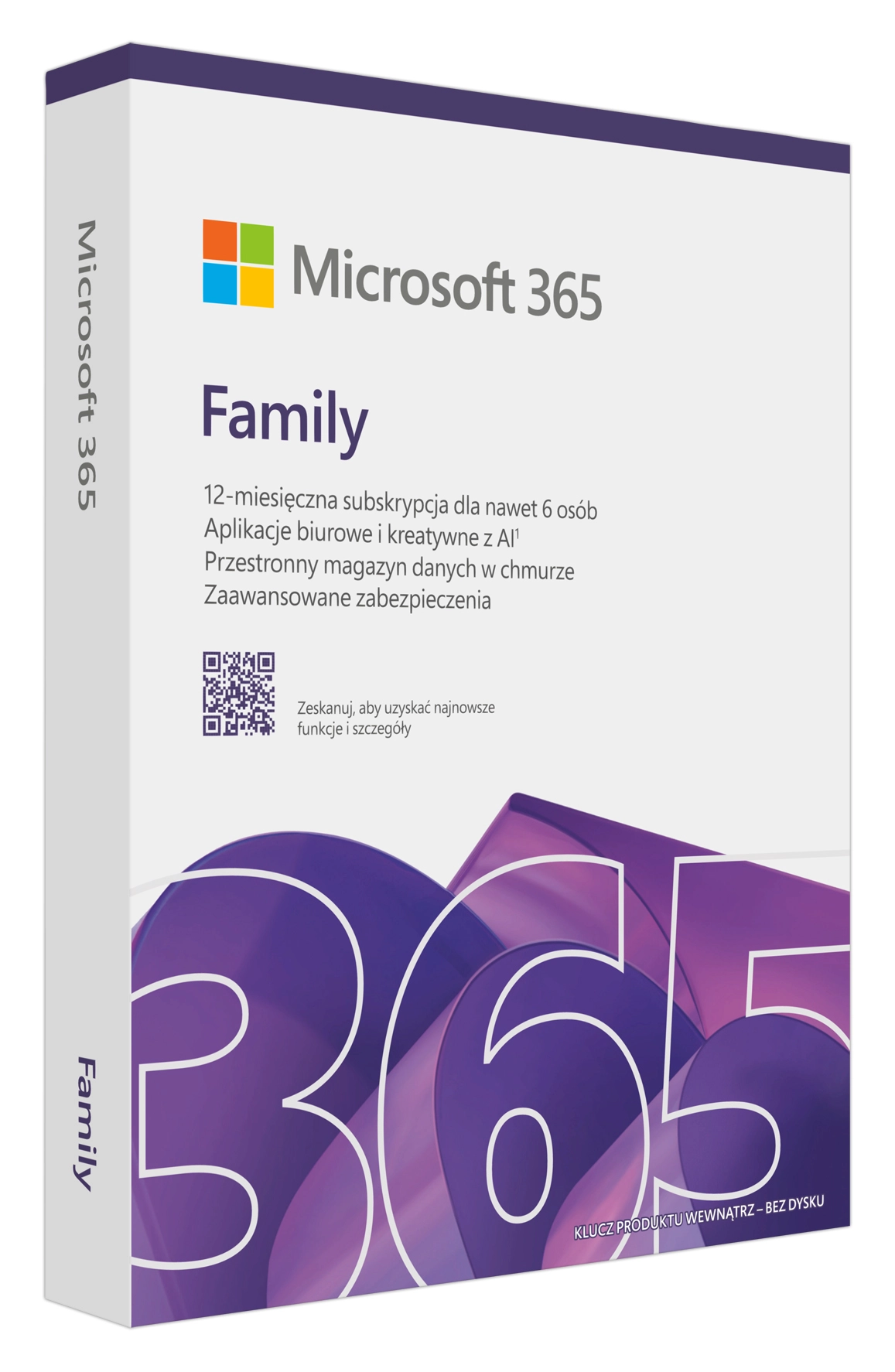 Program Microsoft 365 Family PL BOX 6 Użytkowników/1 Rok