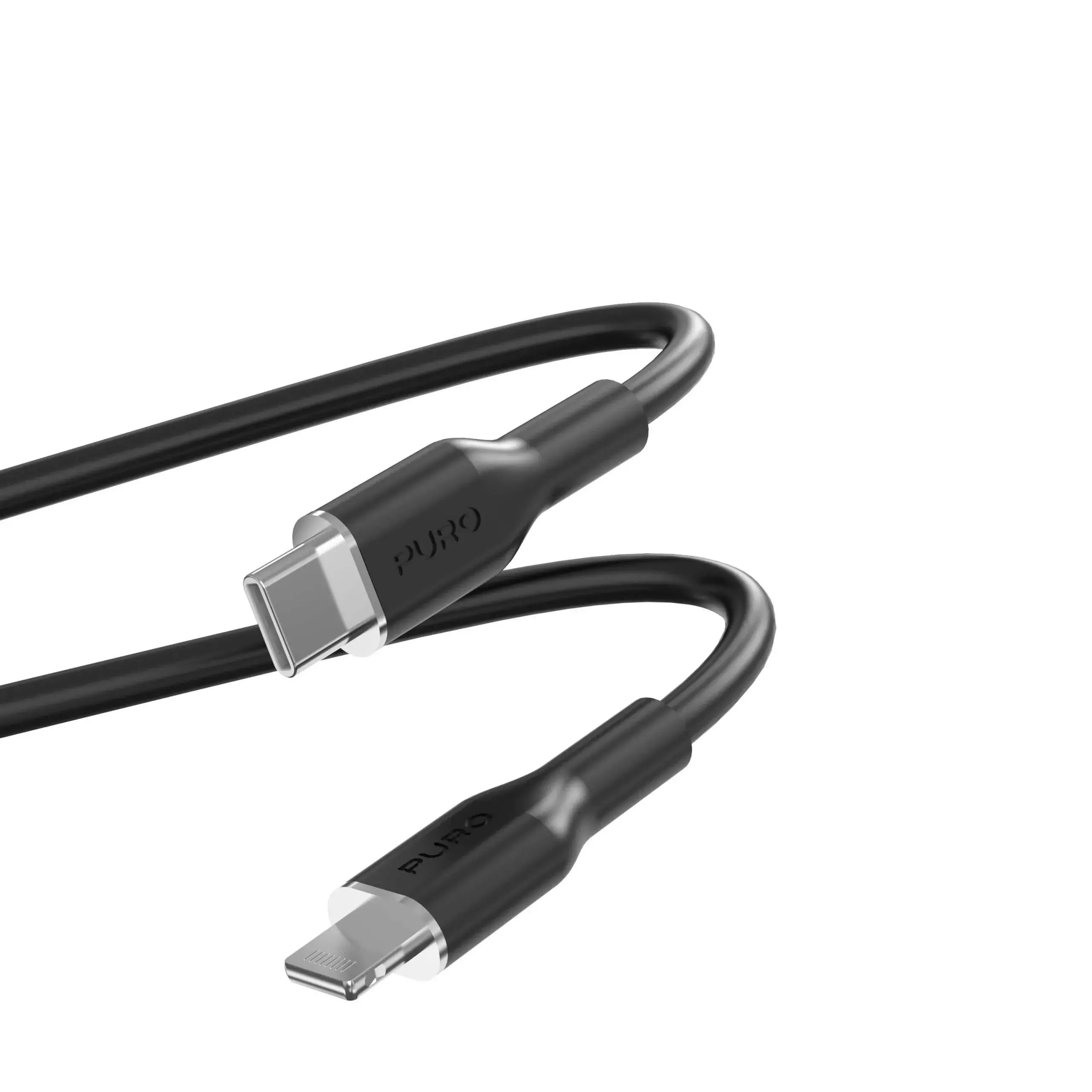 Kabel Puro Soft USB-C do Lightning 1,5m Czarny