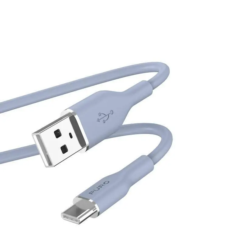 Kabel Puro ICON Soft PUUSBCICONLBLUE USB-A do USB-C do 1,5m Niebieski