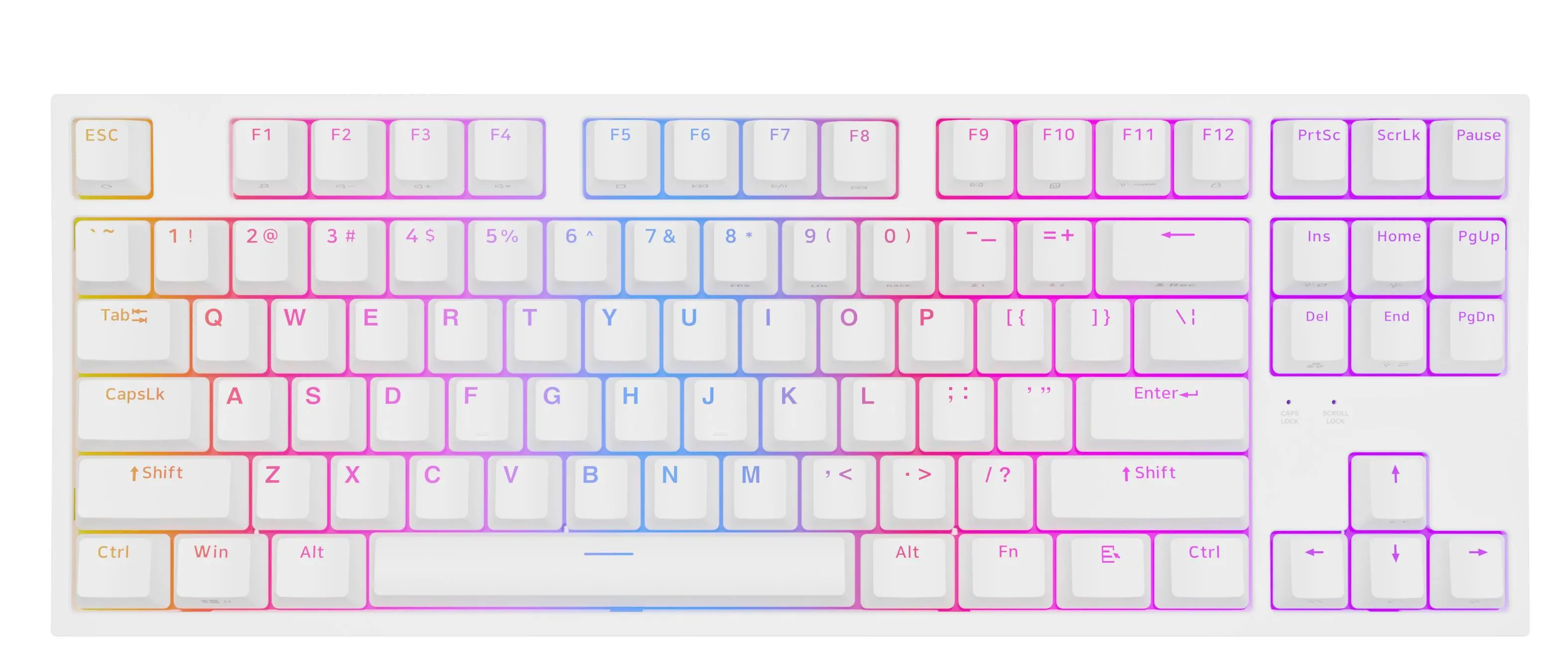 Genesis Thor 404 TKL US RGB Kailh Box Brown V2 Biały