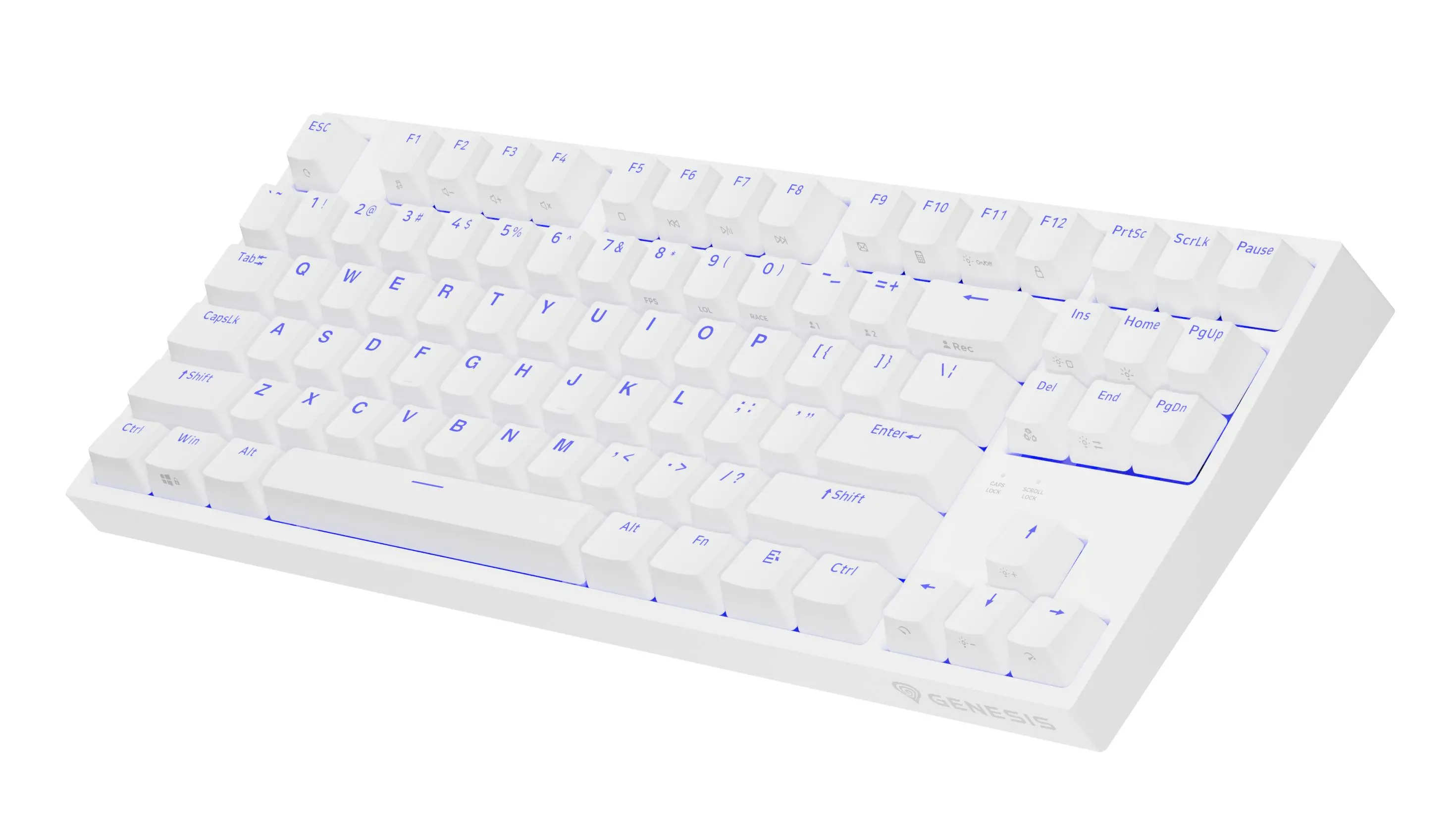 Klawiatura mechaniczna Genesis Thor 404 TKL US RGB Kailh Box Brown V2 Biały