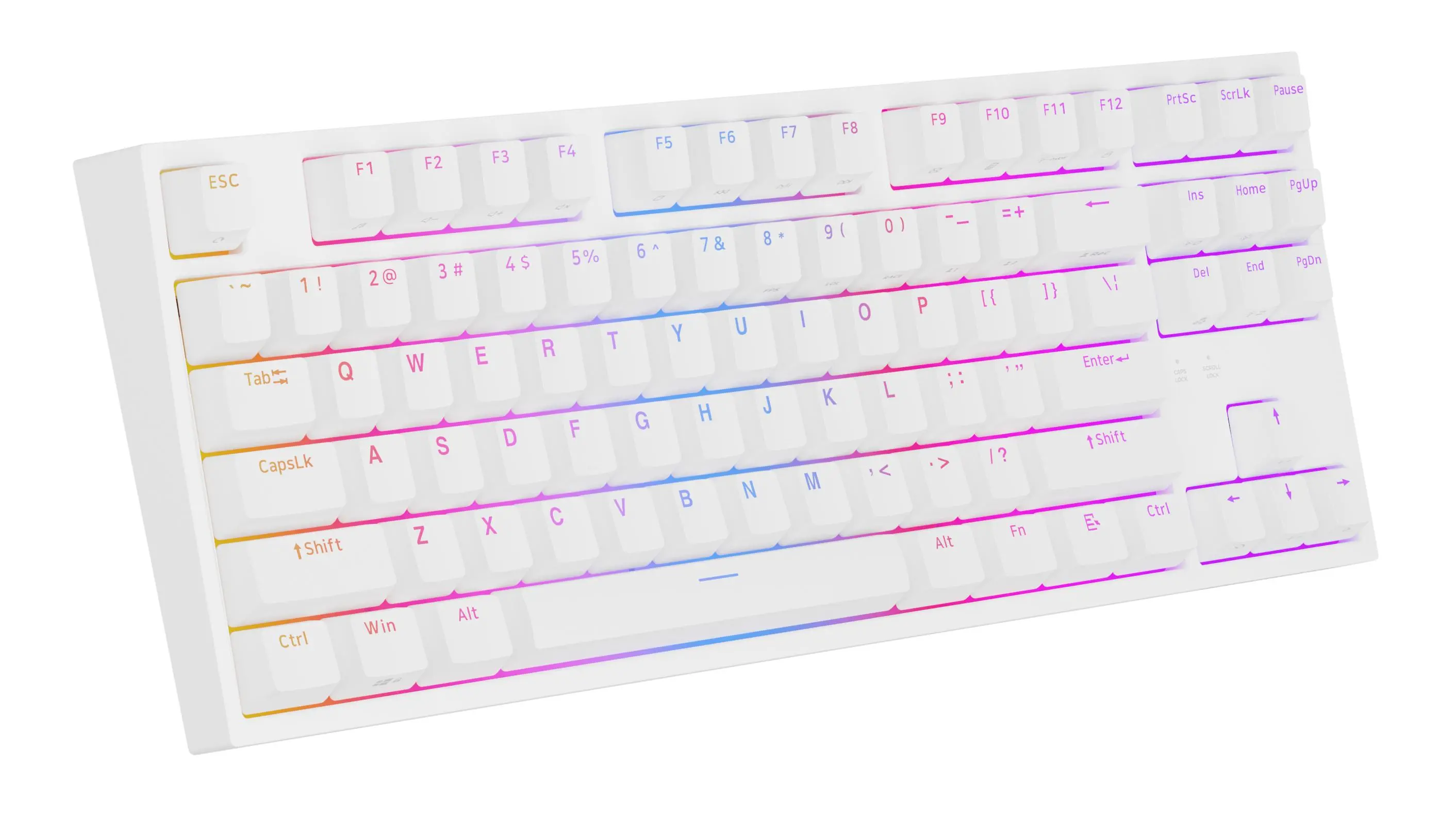 Klawiatura mechaniczna Genesis Thor 404 TKL US RGB Kailh Box Brown V2 Biały