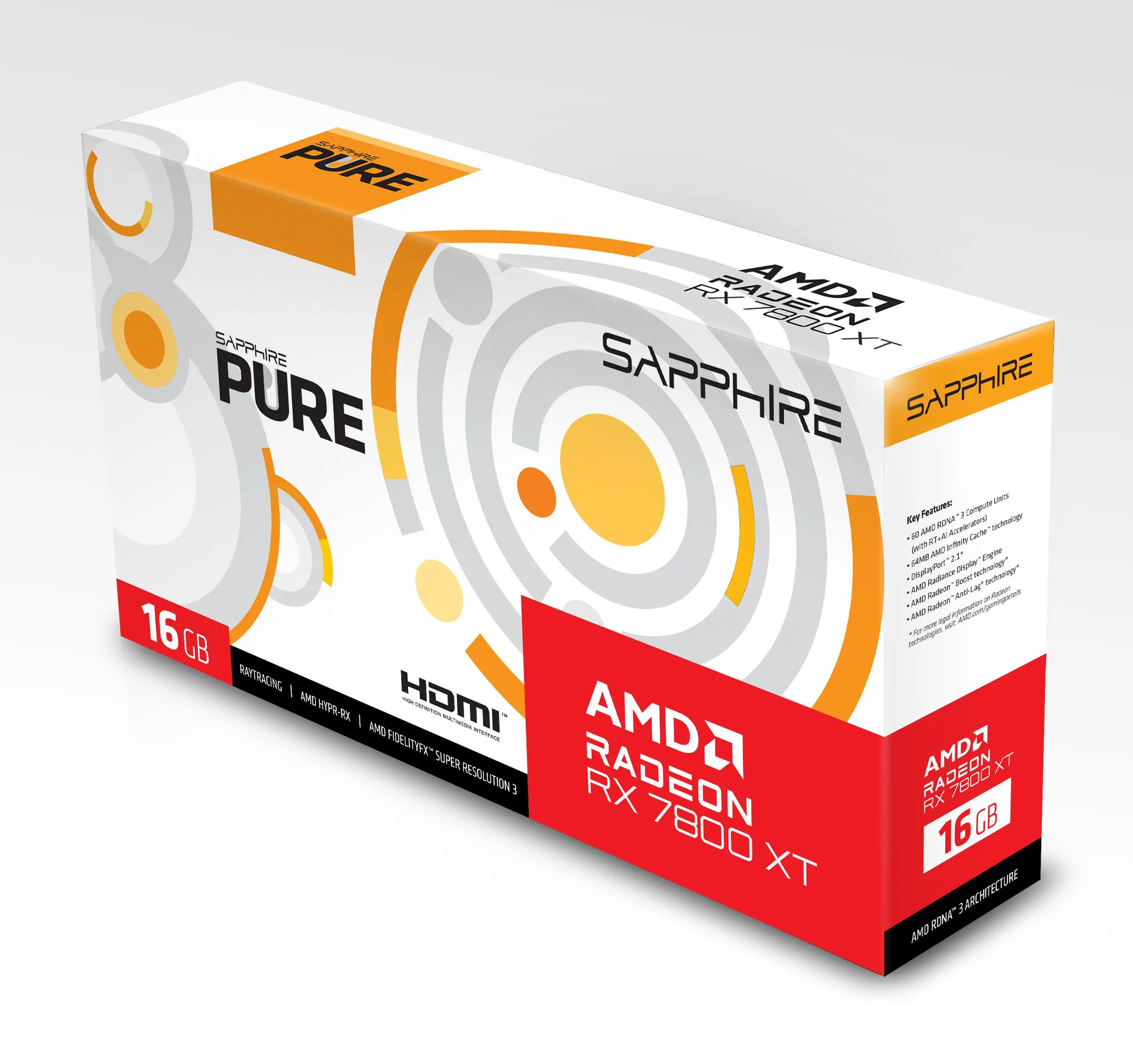 Karta graficzna Sapphire technology PURE Radeon RX 7800 XT 16GB GDDR6 256bit FSR