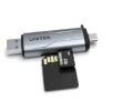 Czytnik kart Unitek SD/microSD USB-A 5Gbps/USB-C Szary