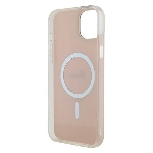 Etui Guess IML Iridescent MagSafe GUHMP15SHITSP do iPhone 15 Różowy