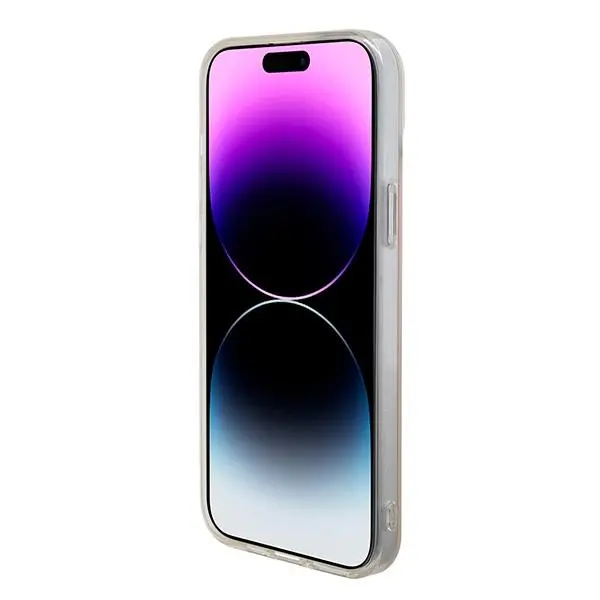 Etui Guess IML Iridescent MagSafe GUHMP15SHITSP do iPhone 15 Różowy