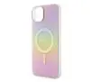 Etui Guess IML Iridescent MagSafe GUHMP15SHITSP do iPhone 15 Różowy
