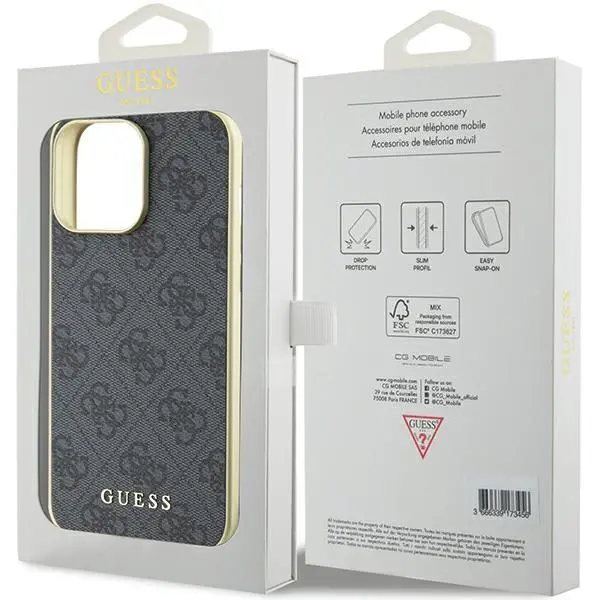 Etui Guess 4G Charms Collection GUHCP15XGF4GGR do iPhone 15 Pro Max Szary