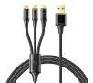 Kabel Mcdodo 3w1 USB do USB-C Lightning microUSB CA-3330 1,2m Czarny