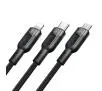 Kabel Mcdodo 3w1 USB do USB-C Lightning microUSB CA-0930 6A 1,2m Czarny