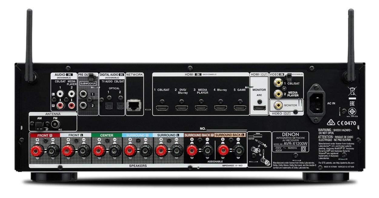 Zestaw kina Denon AVR-X1200W, Obsidian 600 HCP 5.0 (czarny)