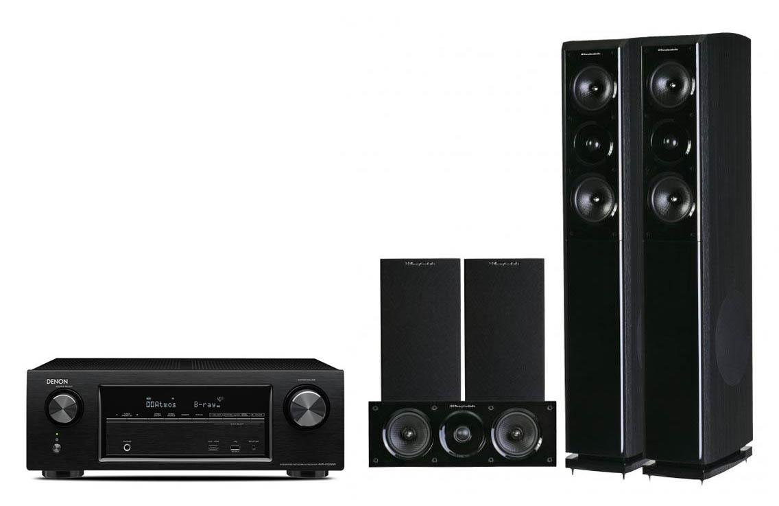 Zestaw kina Denon AVR-X1200W, Obsidian 600 HCP 5.0 (czarny)