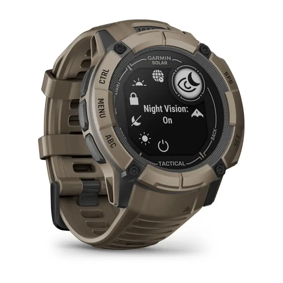 Smartwatch Garmin Instinct 2X Solar Tactical 50mm GPS Brązowy
