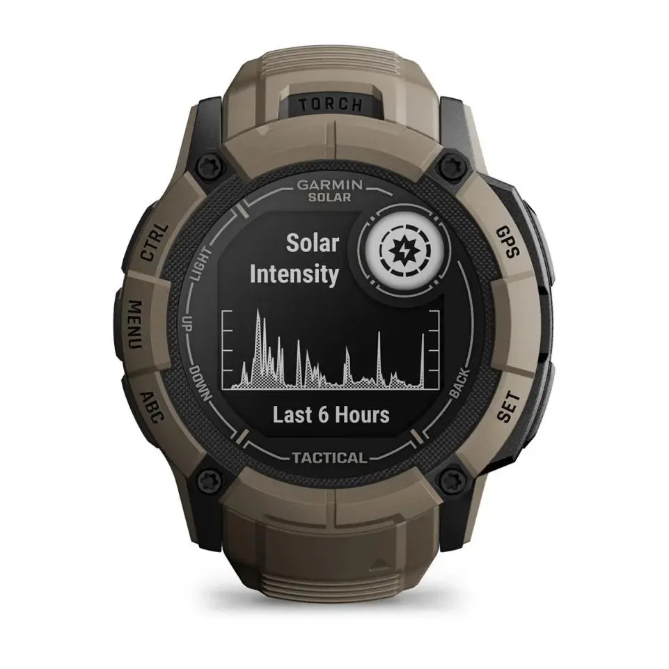 Smartwatch Garmin Instinct 2X Solar Tactical 50mm GPS Brązowy