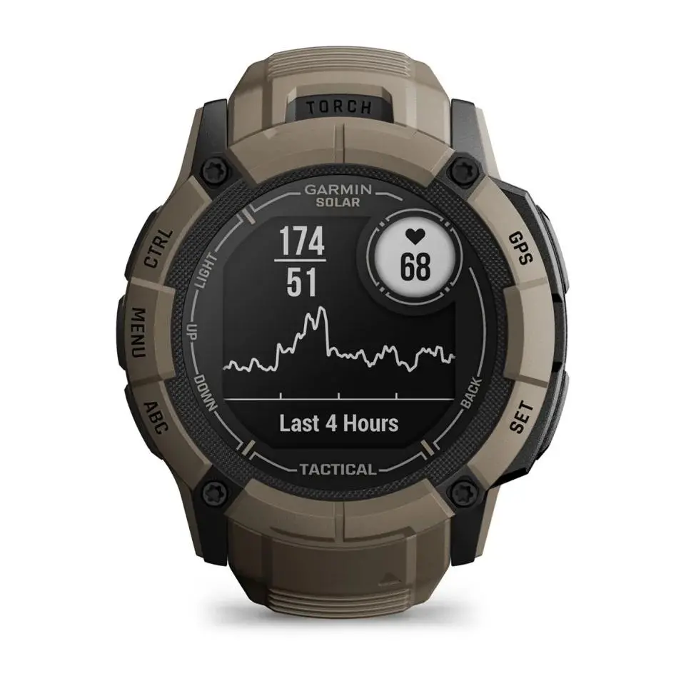 Smartwatch Garmin Instinct 2X Solar Tactical 50mm GPS Brązowy