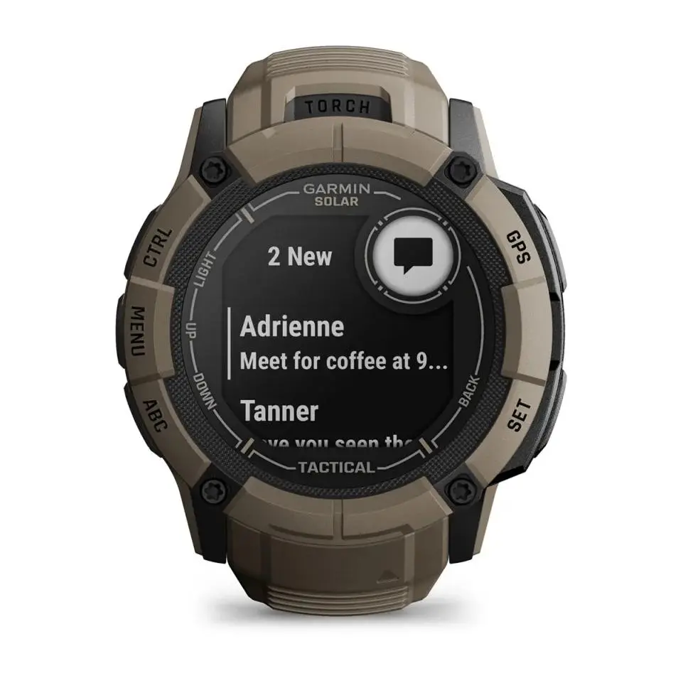 Smartwatch Garmin Instinct 2X Solar Tactical 50mm GPS Brązowy