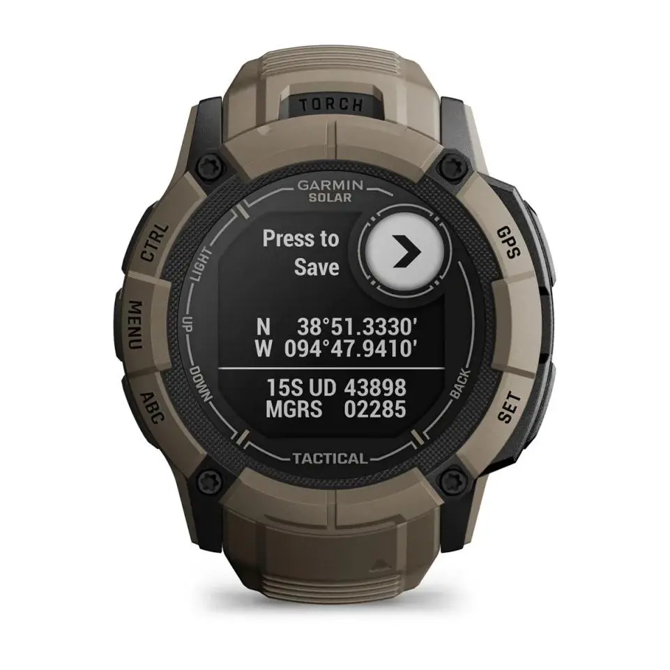 Smartwatch Garmin Instinct 2X Solar Tactical 50mm GPS Brązowy