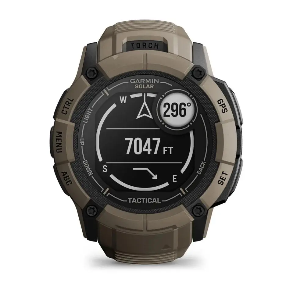 Smartwatch Garmin Instinct 2X Solar Tactical 50mm GPS Brązowy