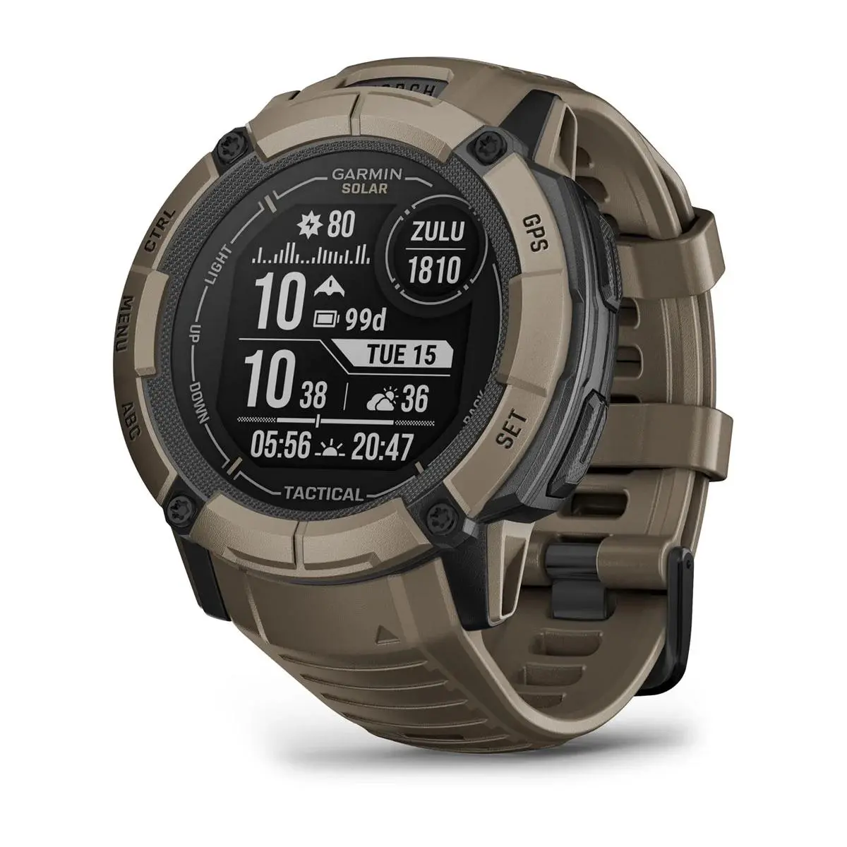 Smartwatch Garmin Instinct 2X Solar Tactical 50mm GPS Brązowy