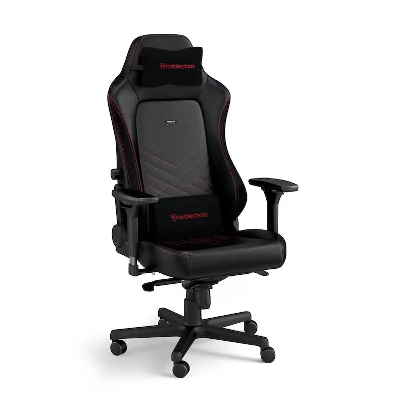 Fotel Noblechairs HERO Black Red Gamingowy do 150kg Skóra ECO Czarno-czerwony