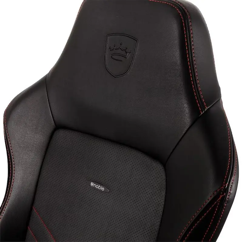 Fotel Noblechairs HERO Black Red Gamingowy do 150kg Skóra ECO Czarno-czerwony