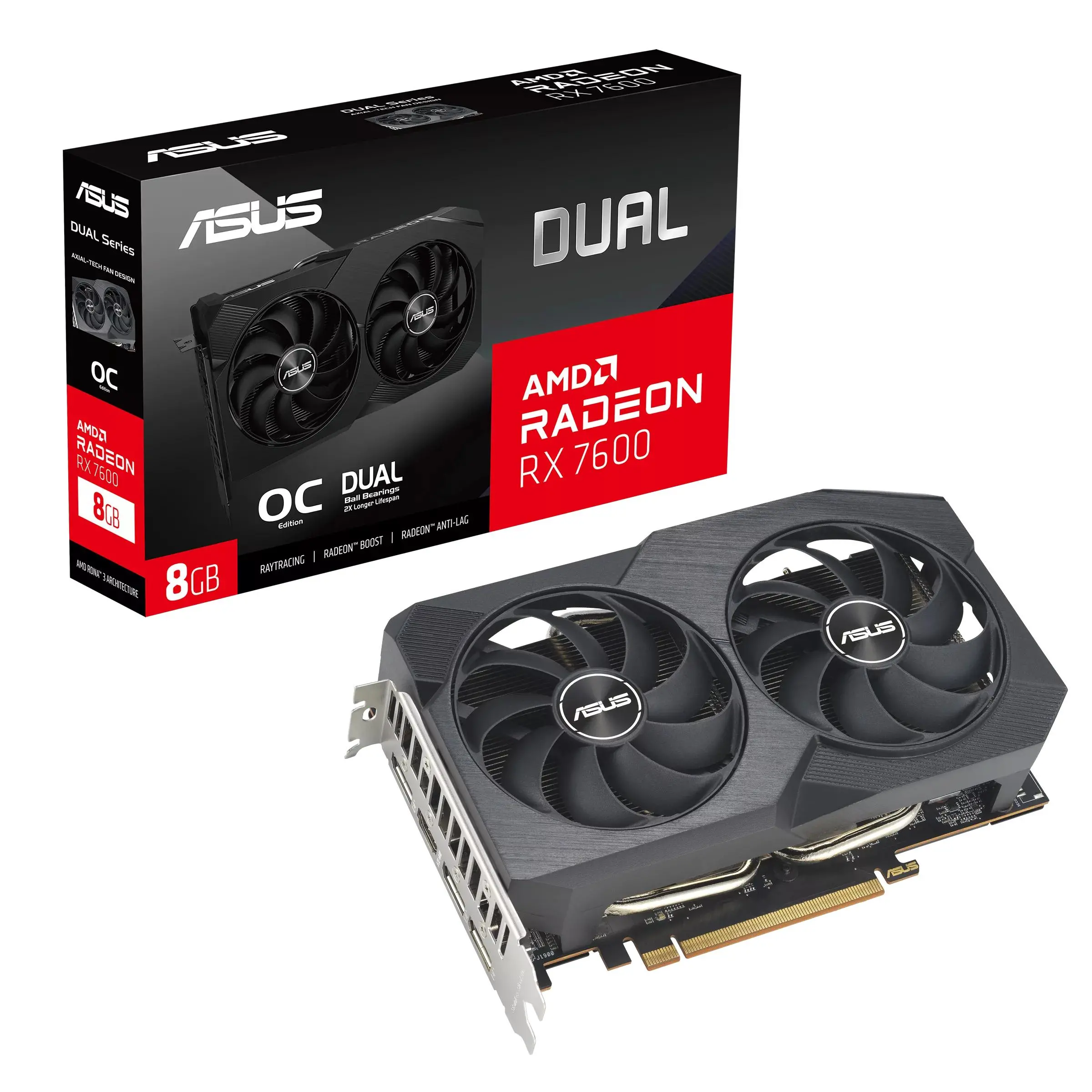ASUS Radeon RX 7600 V2 OC Edition 8GB GDDR6 128bit FSR