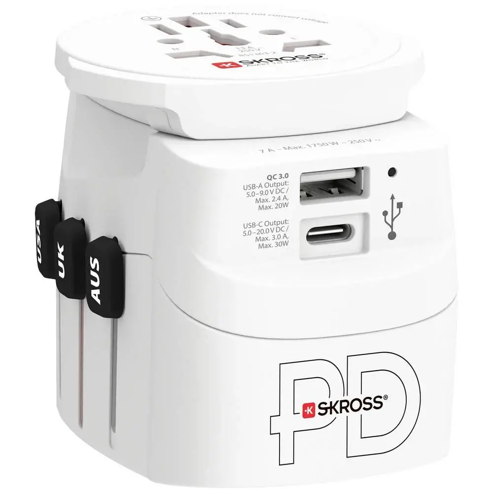 Adapter podróżny Skross PRO Light USB-C USB-A World (1.302473)