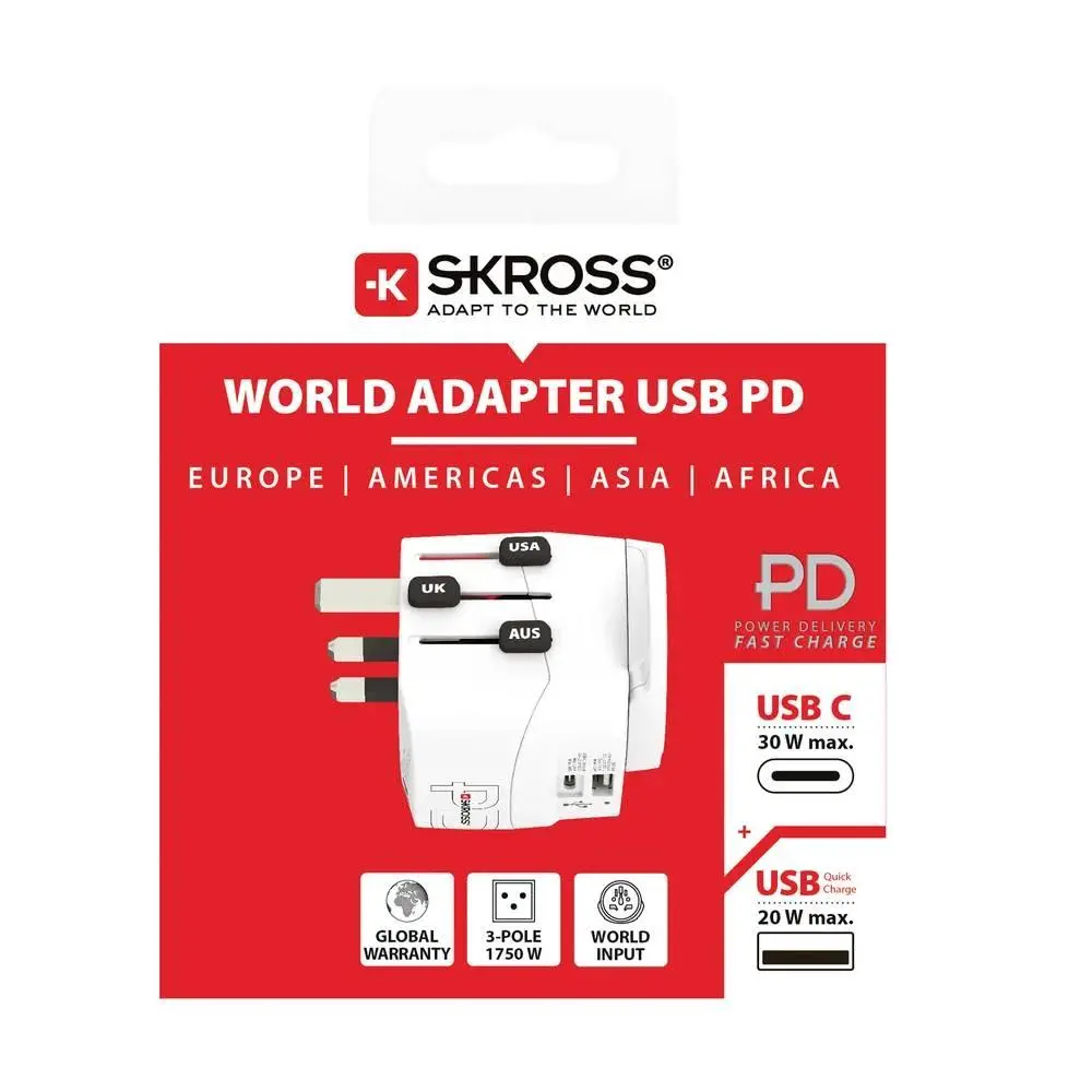 Adapter podróżny Skross PRO Light USB-C USB-A World (1.302473)