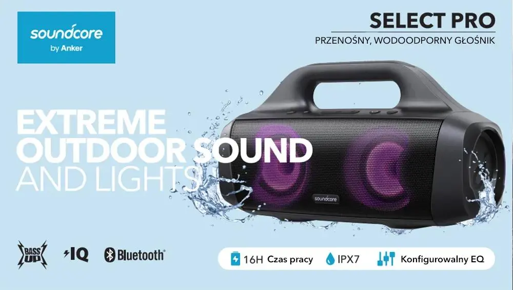 Głośnik Bluetooth Soundcore Select Pro 30W Czarny