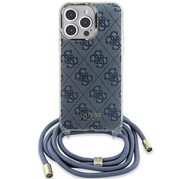Etui Guess Crossbody Cord 4G Print GUHCP15XHC4SEB do iPhone 15 Pro Max Niebieski