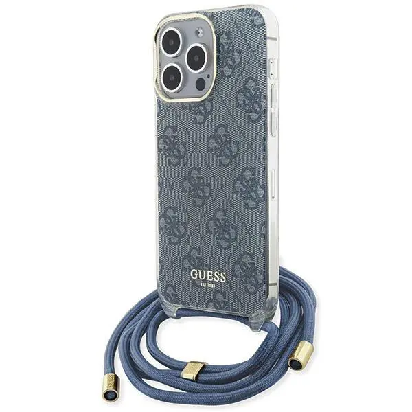 Etui Guess Crossbody Cord 4G Print GUHCP15XHC4SEB do iPhone 15 Pro Max Niebieski