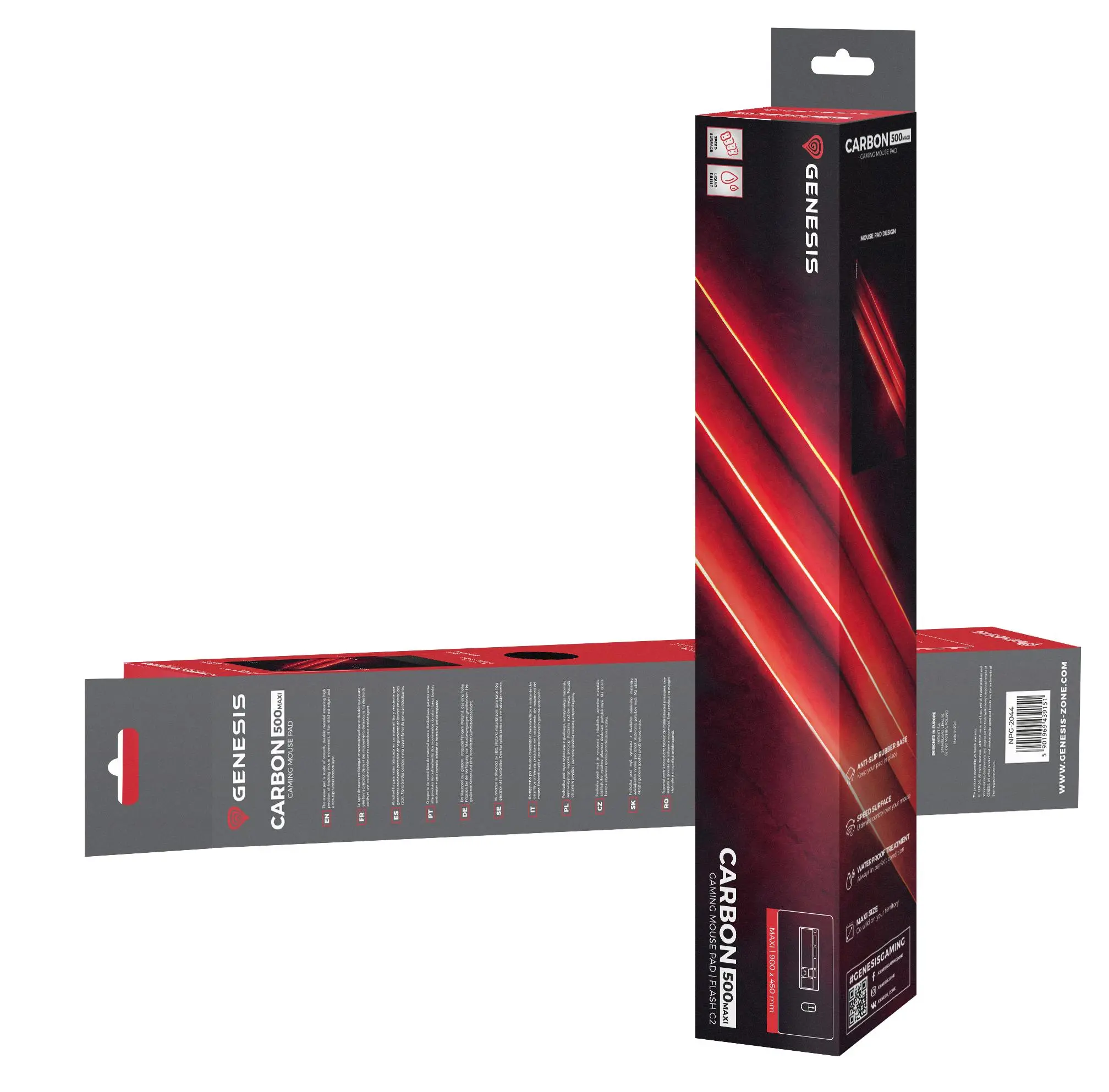 Podkładka Genesis Carbon 500 Maxi Flash G2 XXL Czarno-czerwony