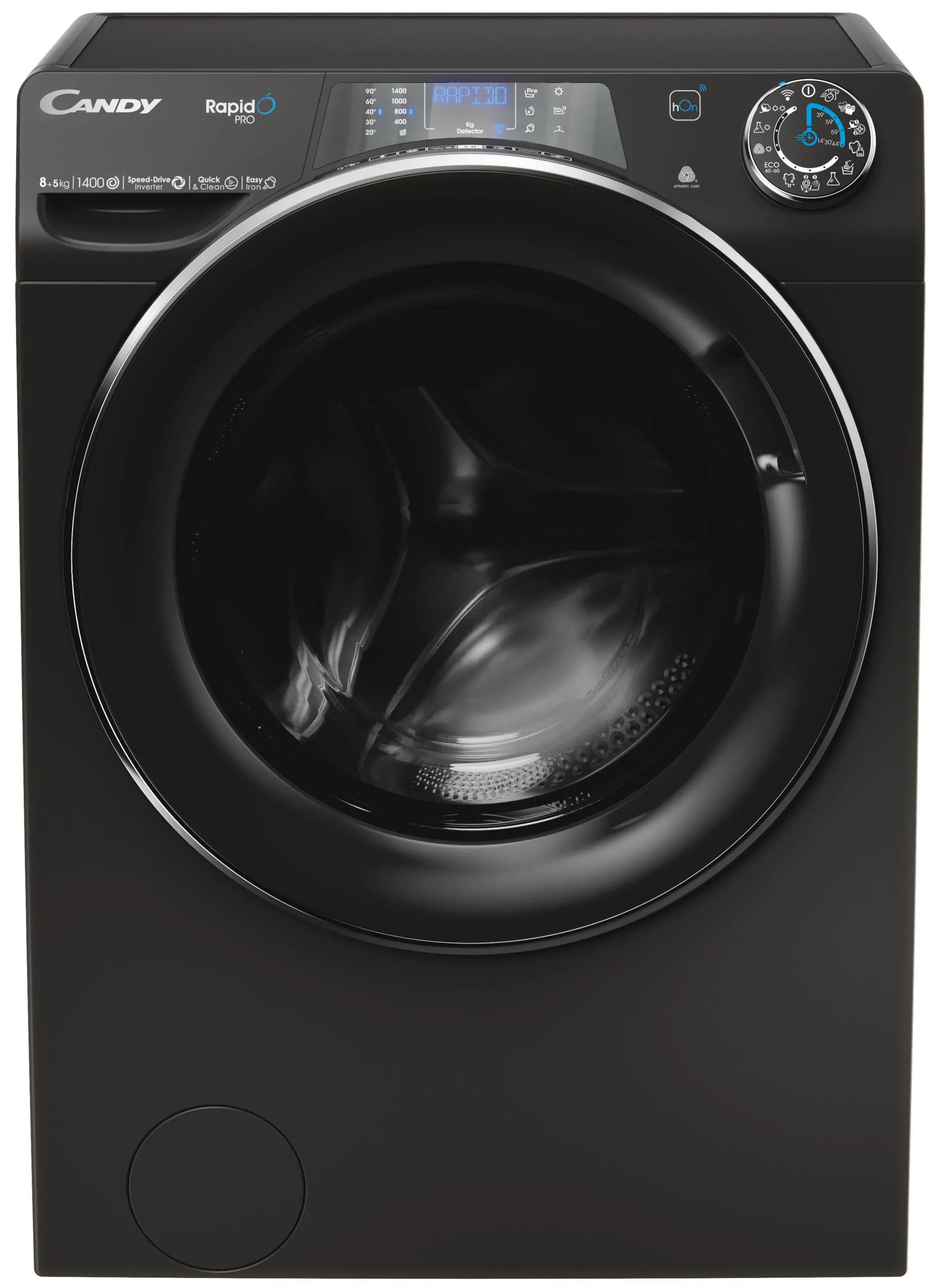 Candy RapidO Pro RPW4856BWMBCB-S 53cm 8kg/5kg Zdalne sterowanie