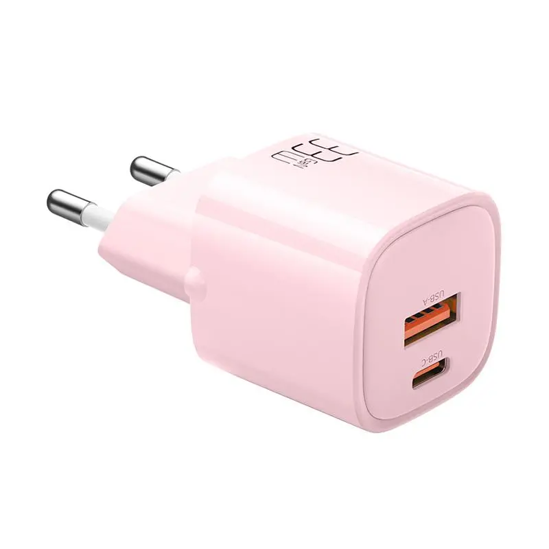 Ładowarka sieciowa Mcdodo GaN 33W CH-0156 USB-C USB-A Różowy