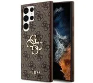 Guess 4G Big Metal Logo GUHCS24L4GMGBR do Samsung Galaxy S24 Ultra Brązowy