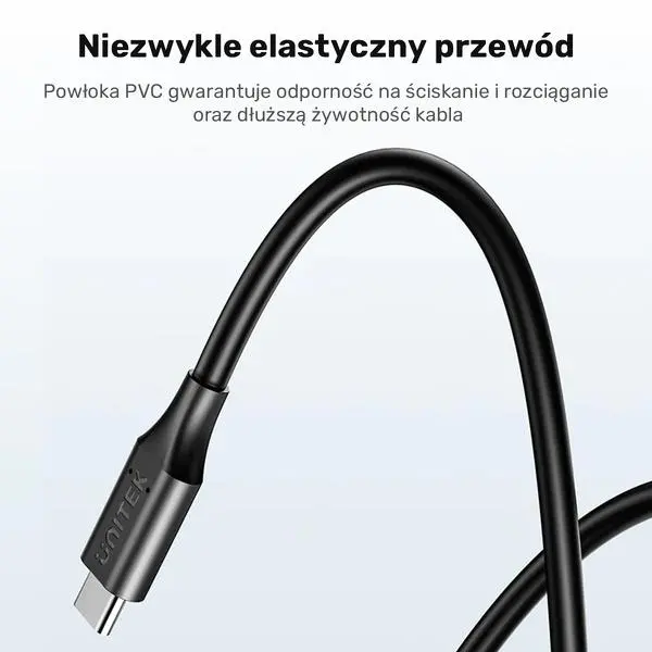 Kabel zasilający Unitek C14120BK do laptopa Dell 65W USB-C - DC 4,5 mm 1,8m Czarny
