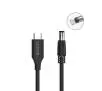 Kabel zasilający Unitek C14116BK do laptopa 65W USB-C - DC 5,5mm 1,8m Czarny