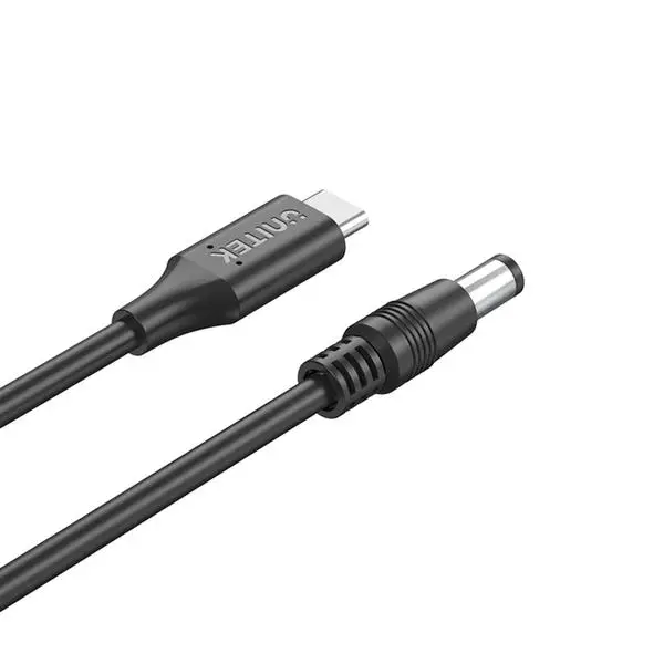 Kabel zasilający Unitek C14116BK do laptopa 65W USB-C - DC 5,5mm 1,8m Czarny