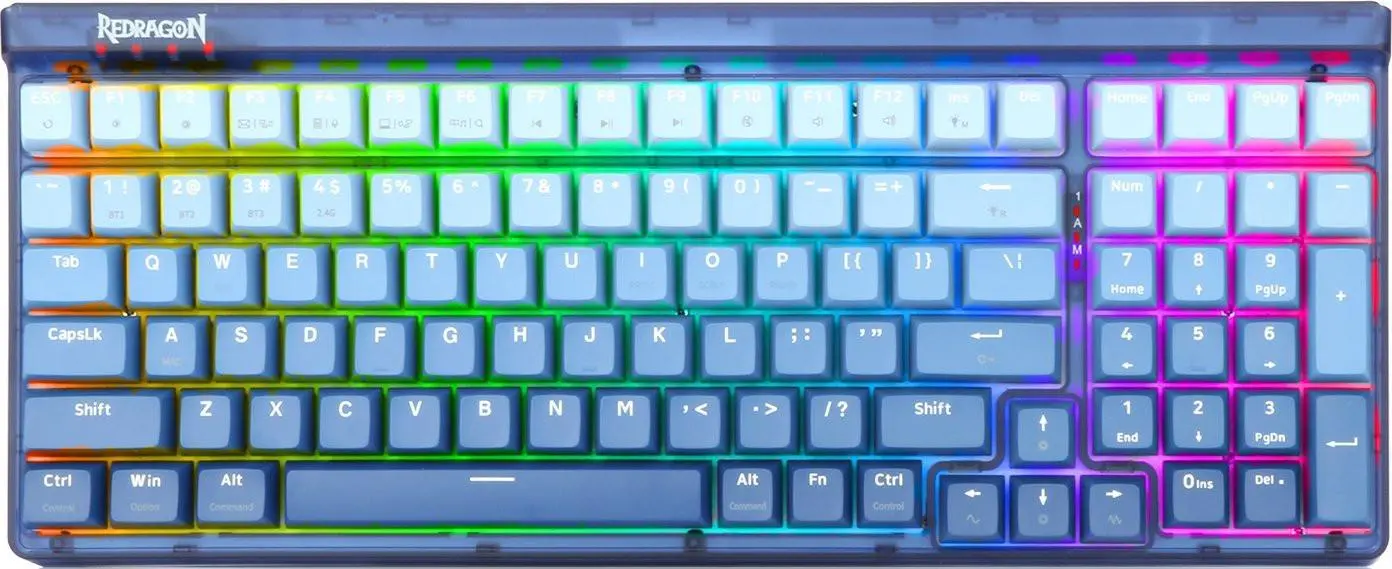 Klawiatura mechaniczna Redragon K656 Pro RGB Purple Switch Niebieski
