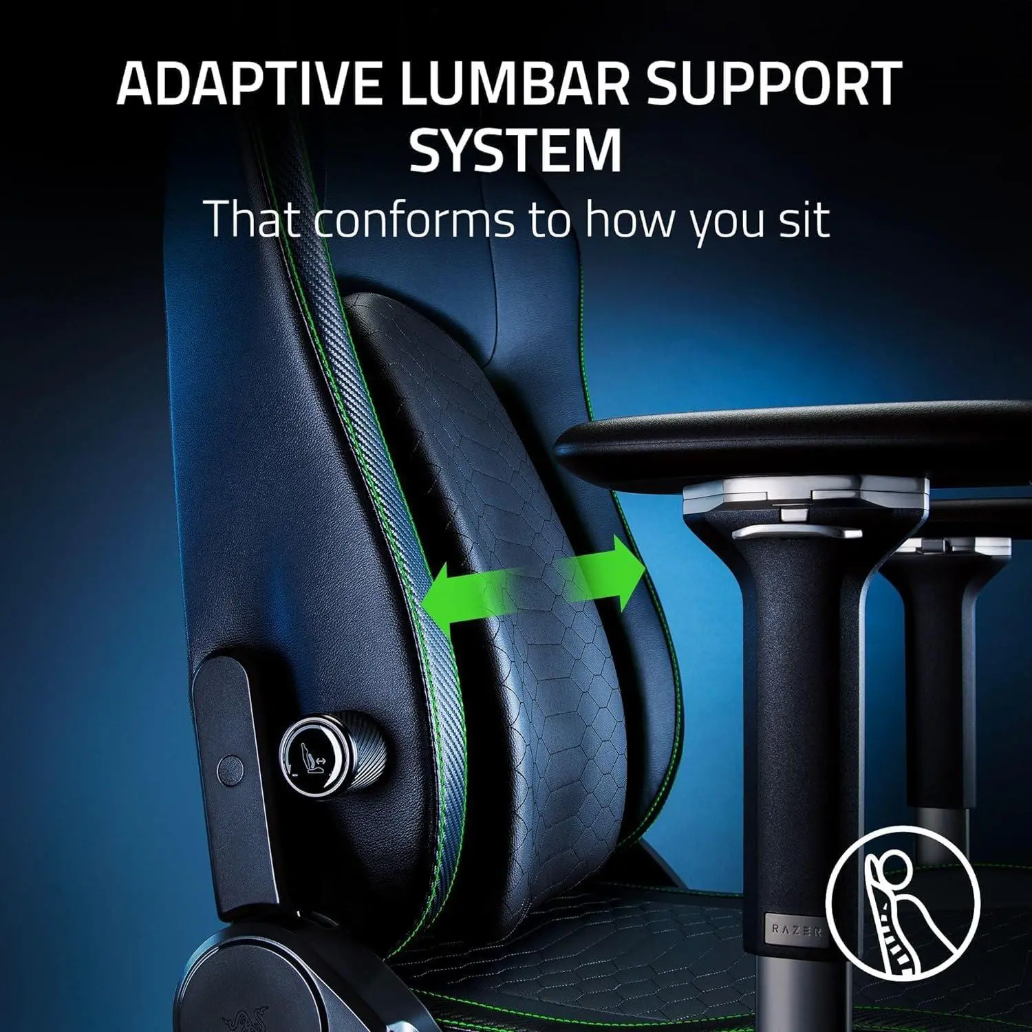 Fotel Razer Iskur V2 Fabric Gamingowy do 136kg Tkanina Ciemnoszary