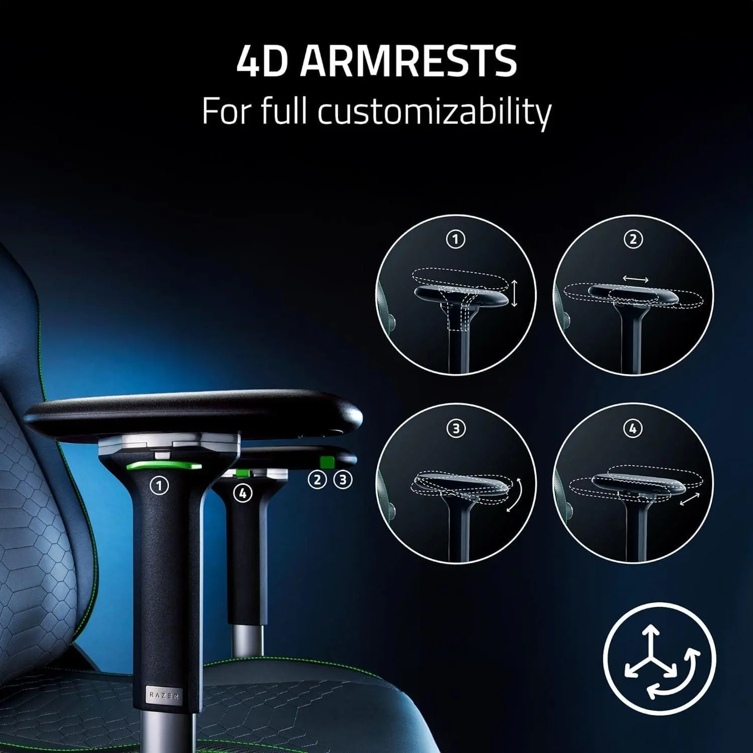 Fotel Razer Iskur V2 Fabric Gamingowy do 136kg Tkanina Ciemnoszary
