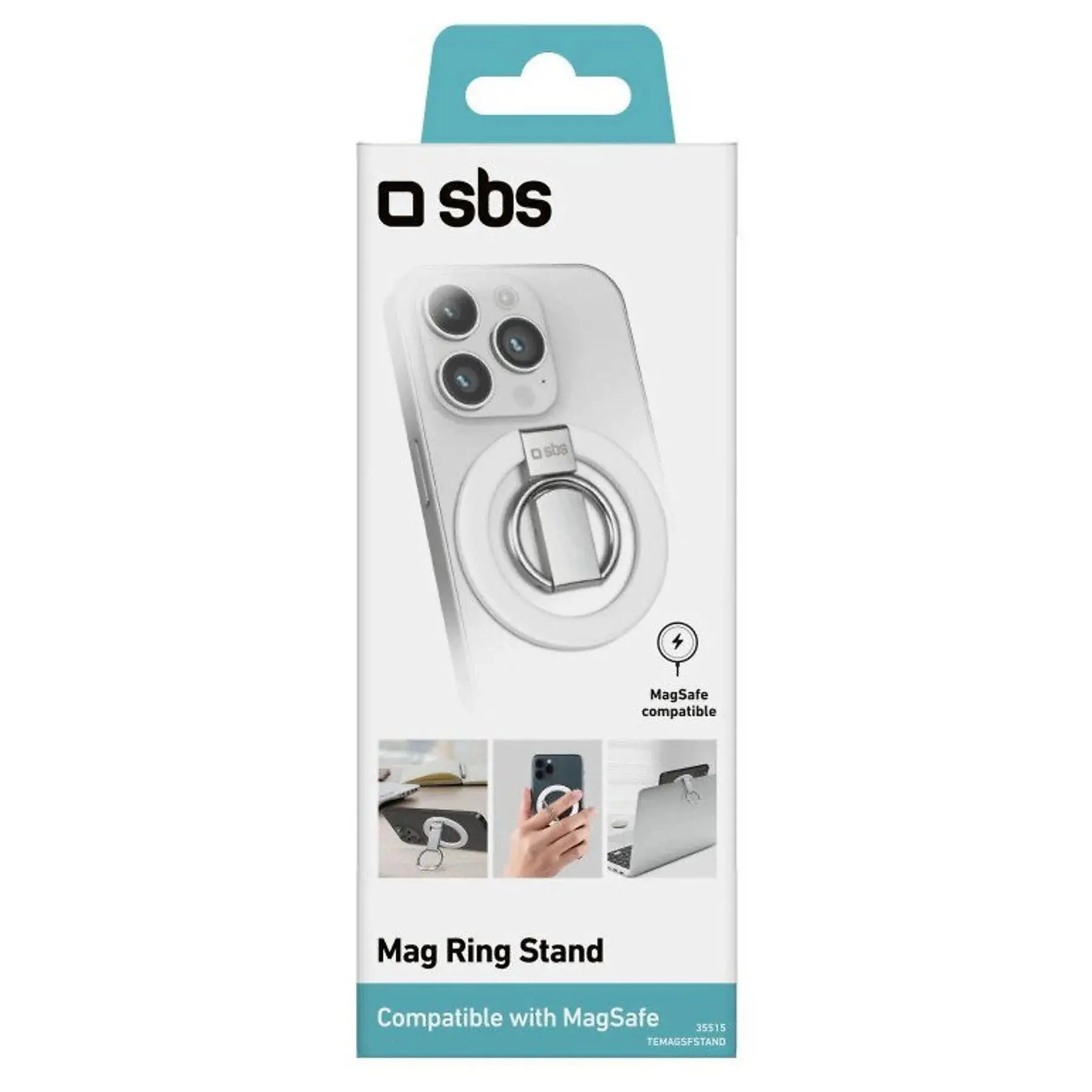 Ring do telefonu SBS MagSafe Ring Stand Czarny
