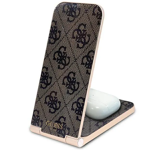 Ładowarka indukcyjna Guess 2w1 15W 4G Pattern MagSafe Brązowy