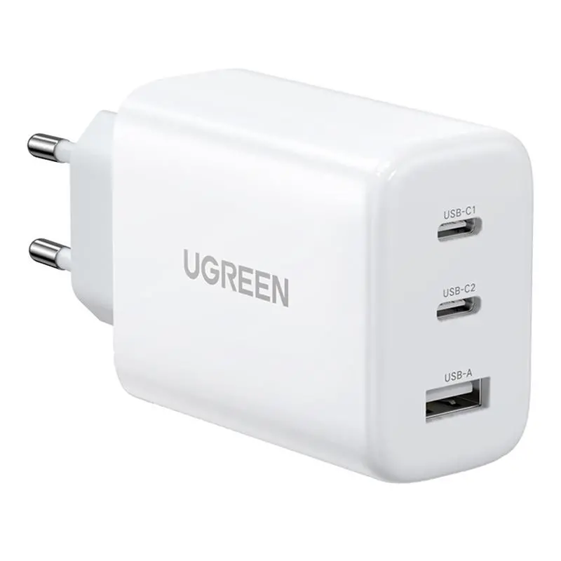 Ładowarka sieciowa UGREEN CD275 2x USB-C 1x USB 65W Biały