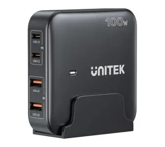 Ładowarka biurkowa Unitek GaN 100W 2xUSB-A+2xUSB-C Czarny