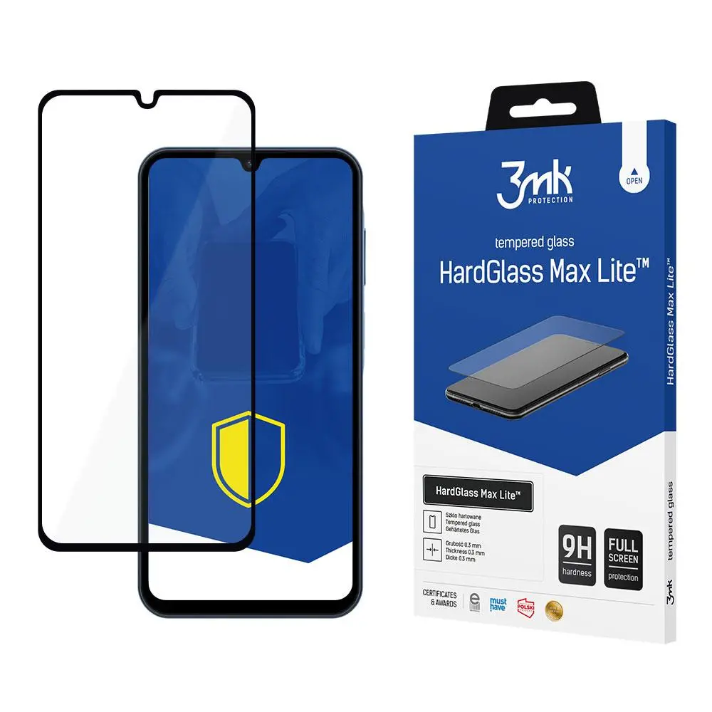 Szkło hartowane 3mk HardGlass Max Lite Black do Samsung Galaxy A15 5G